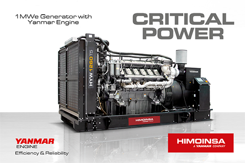 1MWe generator set with Yanmar engine for back-up and critical power