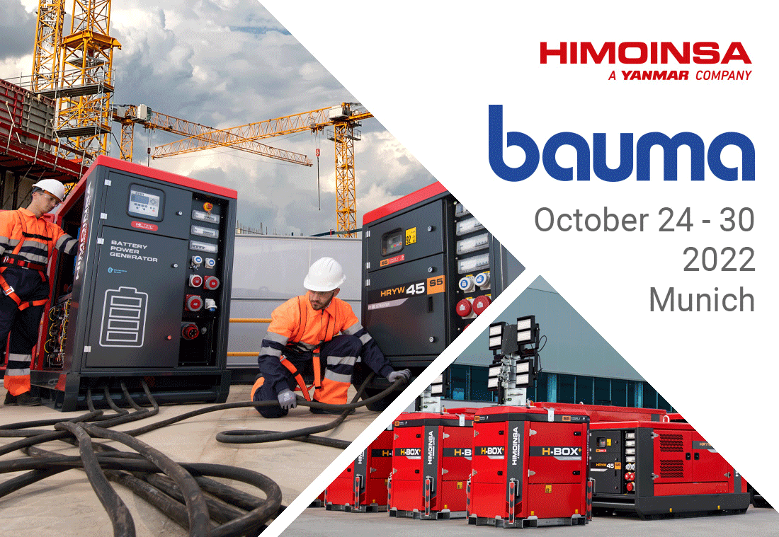 HIMOINSA apuesta por la electrificación y presenta nuevas soluciones de tecnología energética en Bauma