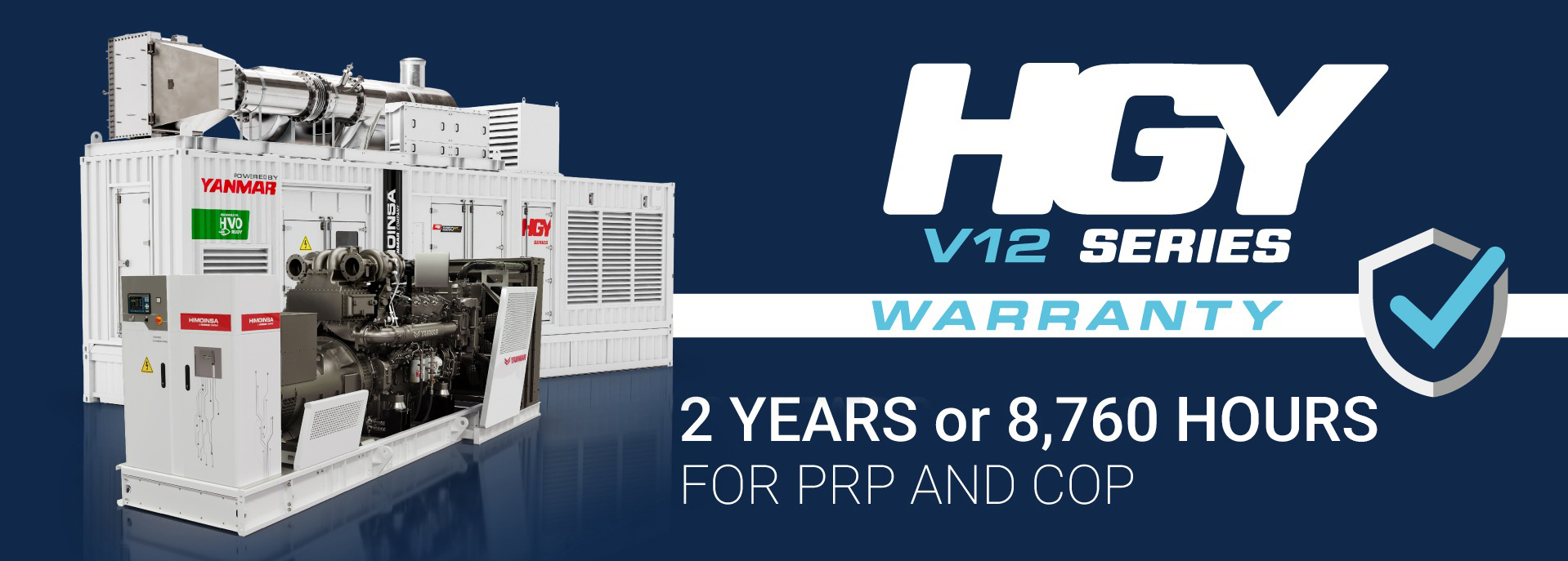 HIMOINSA offre une garantie de 2 ans ou une couverture complète jusqu'à 8 760 heures sur la Série HGY pour PRP et COP